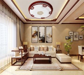 中式现代客厅 中式地毯贴图