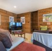 松木家具卧室生态木背景墙装修效果图