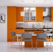 现代风格橙色橱柜装修效果图片