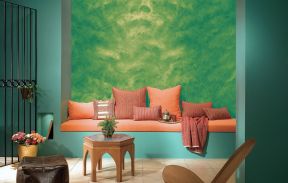 客厅乳胶漆颜色 绿色墙面装修效果图片