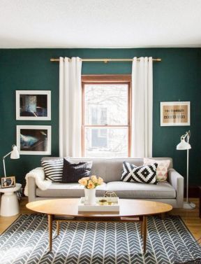 客厅乳胶漆颜色 简欧风格沙发背景墙