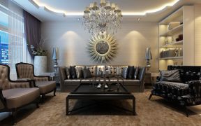 最新简欧风格客厅组合沙发设计装修效果图片