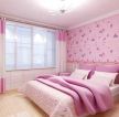 15平米卧室粉色窗帘装修效果图片
