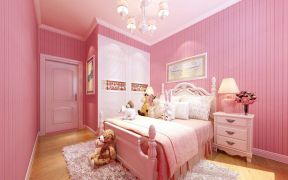 简欧卧室装修效果图片 粉色卧室装修效果图