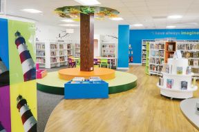 现代书馆建筑设计 幼儿园装饰效果图