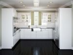 白色欧式U型厨房家装设计