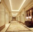 新中式风格酒店走廊文化背景墙装修效果图