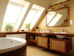 顶楼阁楼设计图 卫生间整体洗手盆