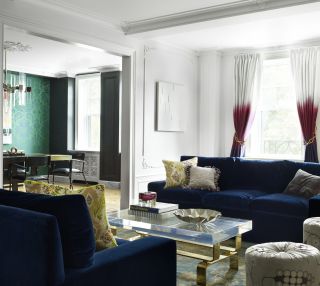现代家装窗帘新古典客厅风格