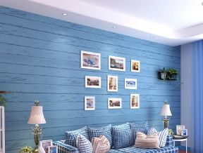 90平地中海风格 沙发背景墙装饰