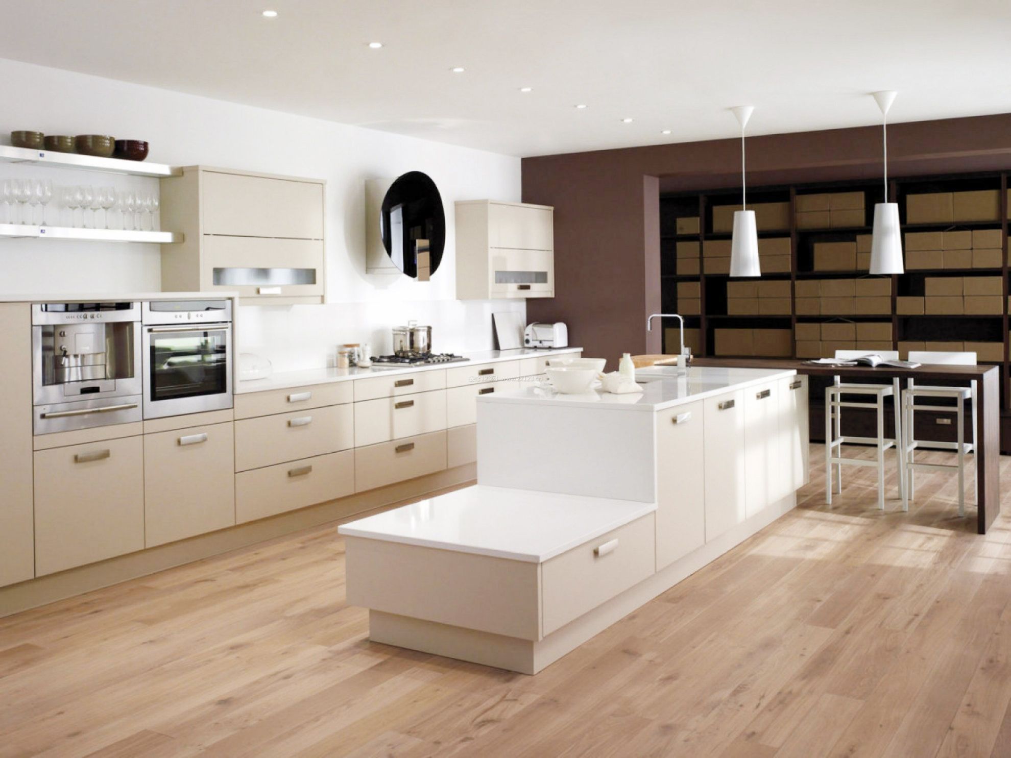 现代风格开放式厨房室内设计 