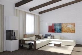 现代家居客厅长形转角沙发装修效果图片
