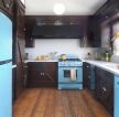 80后厨房风格棕色橱柜装修效果图片