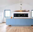 80后风格厨房蓝色橱柜装修效果图片