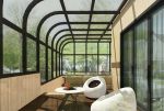 阳光房新中式阳台茶室装修效果图