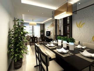 两室两厅现代简约风格小型餐厅设计效果图