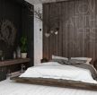 美式家居卧室床头背景墙设计装修效果图片