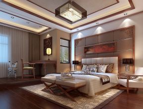 别墅现代中式 新中式风格卧室装修效果图