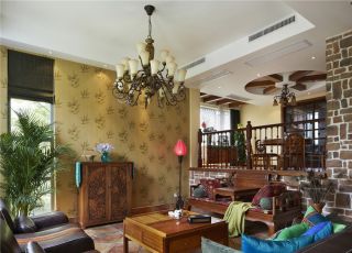 东南亚风格装饰客厅效果图欣赏