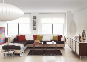 小户型客厅装饰设计 转角沙发装修效果图片