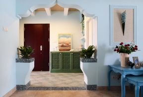 蓝白地中海房屋室内装饰门洞设计图