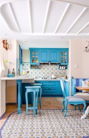 蓝白地中海 厨房设计装修