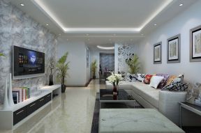 最新现代家居客厅多人沙发装修效果图片