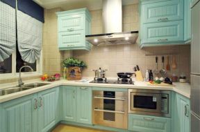 家居田园风格 厨房橱柜颜色效果图