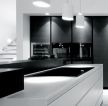 黑白现代简约风格房屋厨房设计效果图