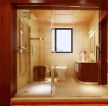 中式风格厕所玻璃门装修效果图片