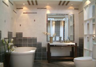 中式风格厕所室内洗手池装修效果图片