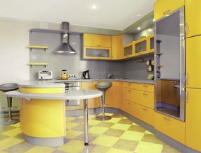 现代家庭厨房吧台隔断设计图片