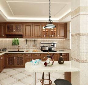 小居室厨房现代美式装修效果图