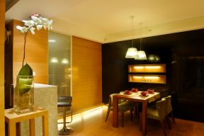 现代日式风格装修效果图 小型家庭餐厅设计图片