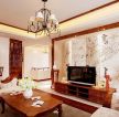 新中式风格客厅背景墙创意设计室内装饰效果图