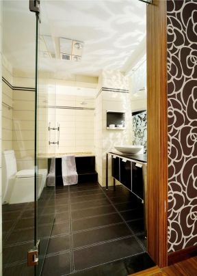 简约现代房屋 卫生间浴室装修图