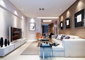 客厅背景墙创意设计 现代风格客厅沙发背景墙