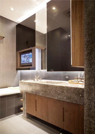 简约现代房屋室内浴室柜装修效果图片