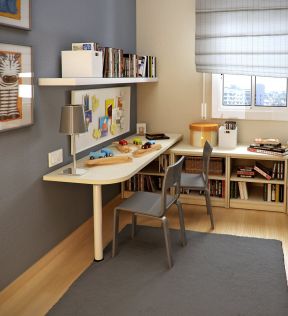 儿童书房书桌设计