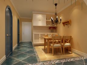 简约地中海风格装修 家庭餐厅装修效果图大全2020图片
