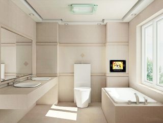 现代简约风格别墅20平方卫生间装修效果图
