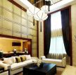 中式客厅黑白窗帘装修效果图片