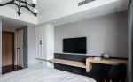 80平米简约风格卧室电视墙设计效果图