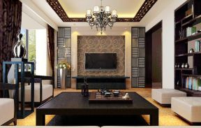 中式客厅窗帘 中式小客厅装修效果图