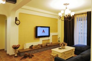 小户型家装客厅电视墙设计效果图片