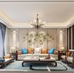 新中式元素客厅窗帘设计图片