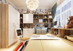 10平米儿童卧室 原木色家具