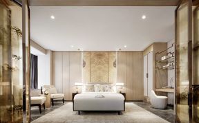 新中式设计元素 中式主卧室装修效果图