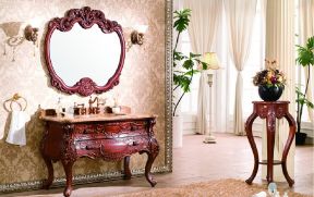 欧式卧室梳妆台 欧式古典别墅装修效果图