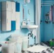 小户型室内设计蓝色卫生间效果图